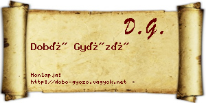 Dobó Győző névjegykártya